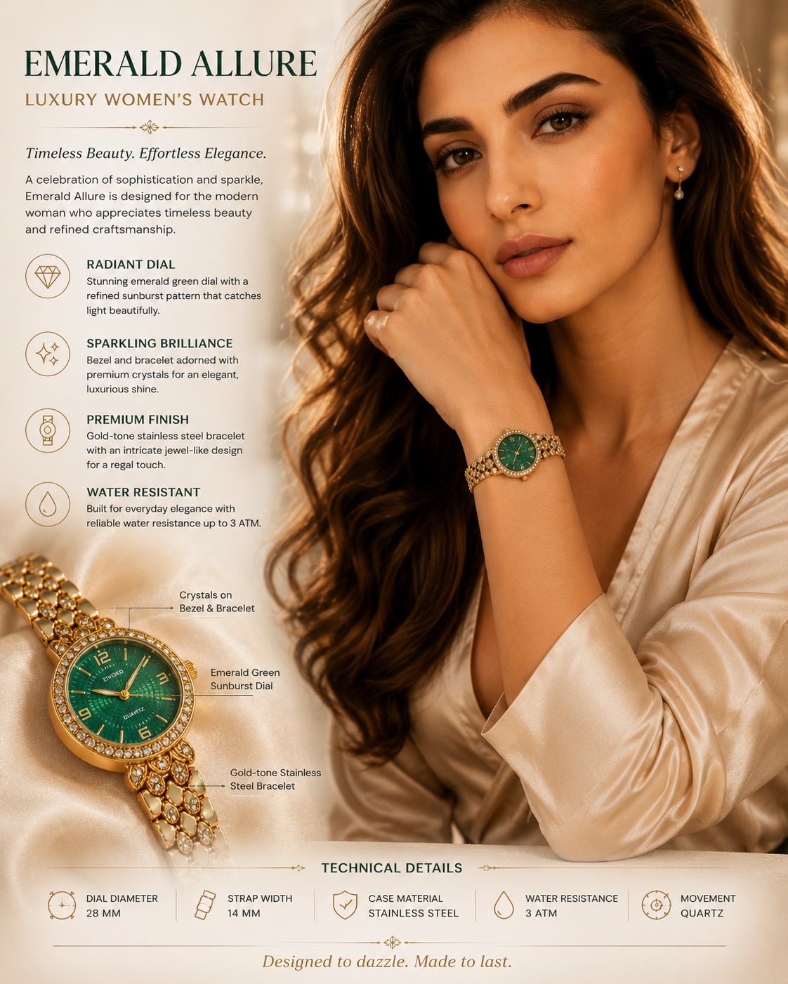 Imperial Stone Watch- Green