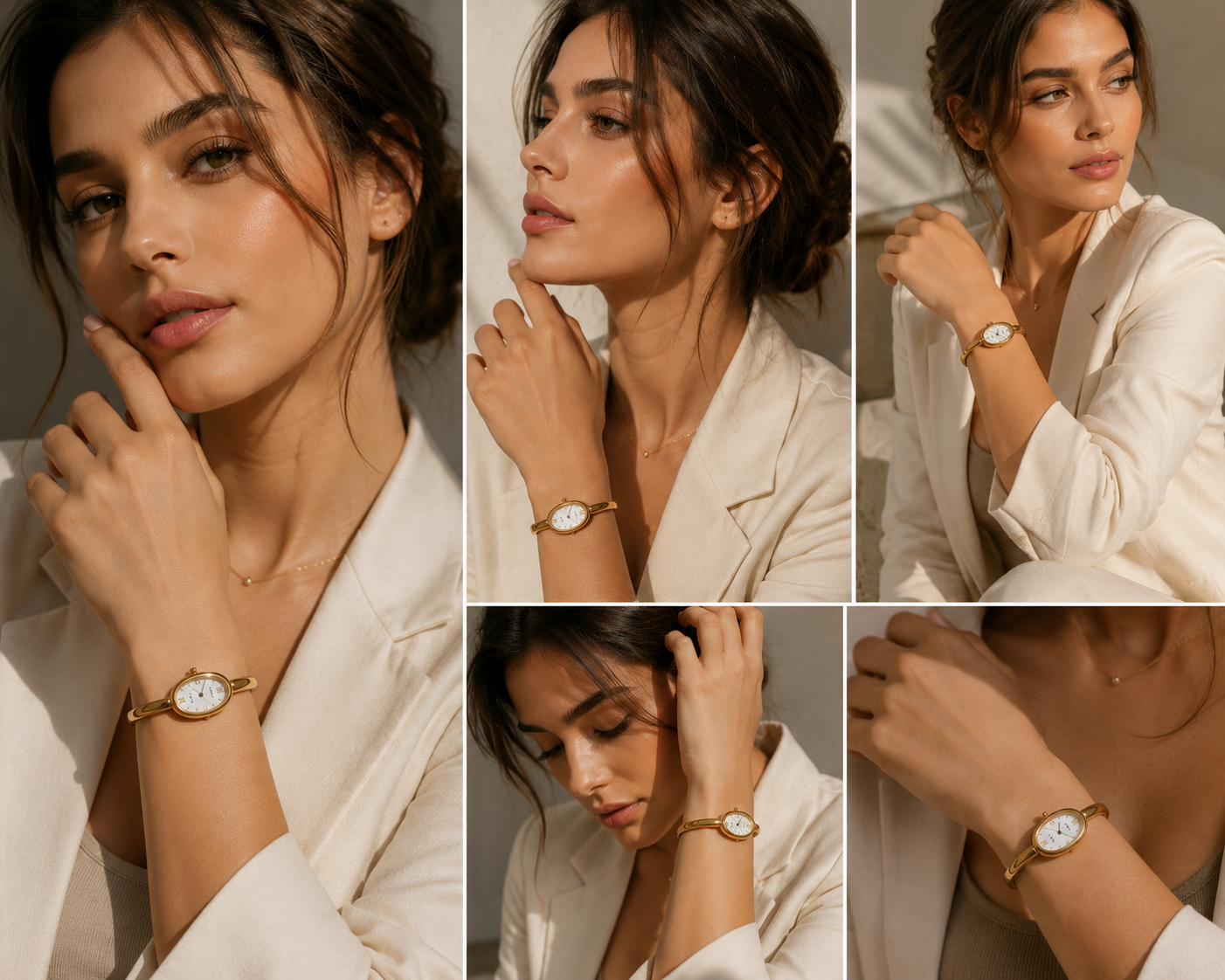 LUNA D’OR Oval Watch -WHITE