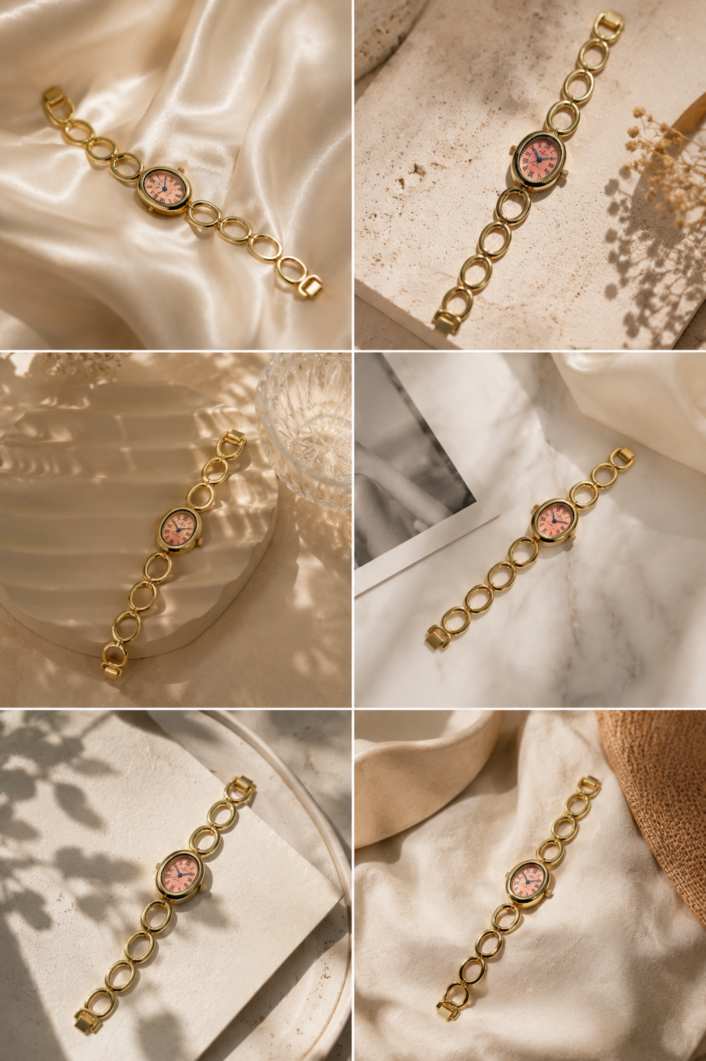 Vintage Oval Watch-Pink