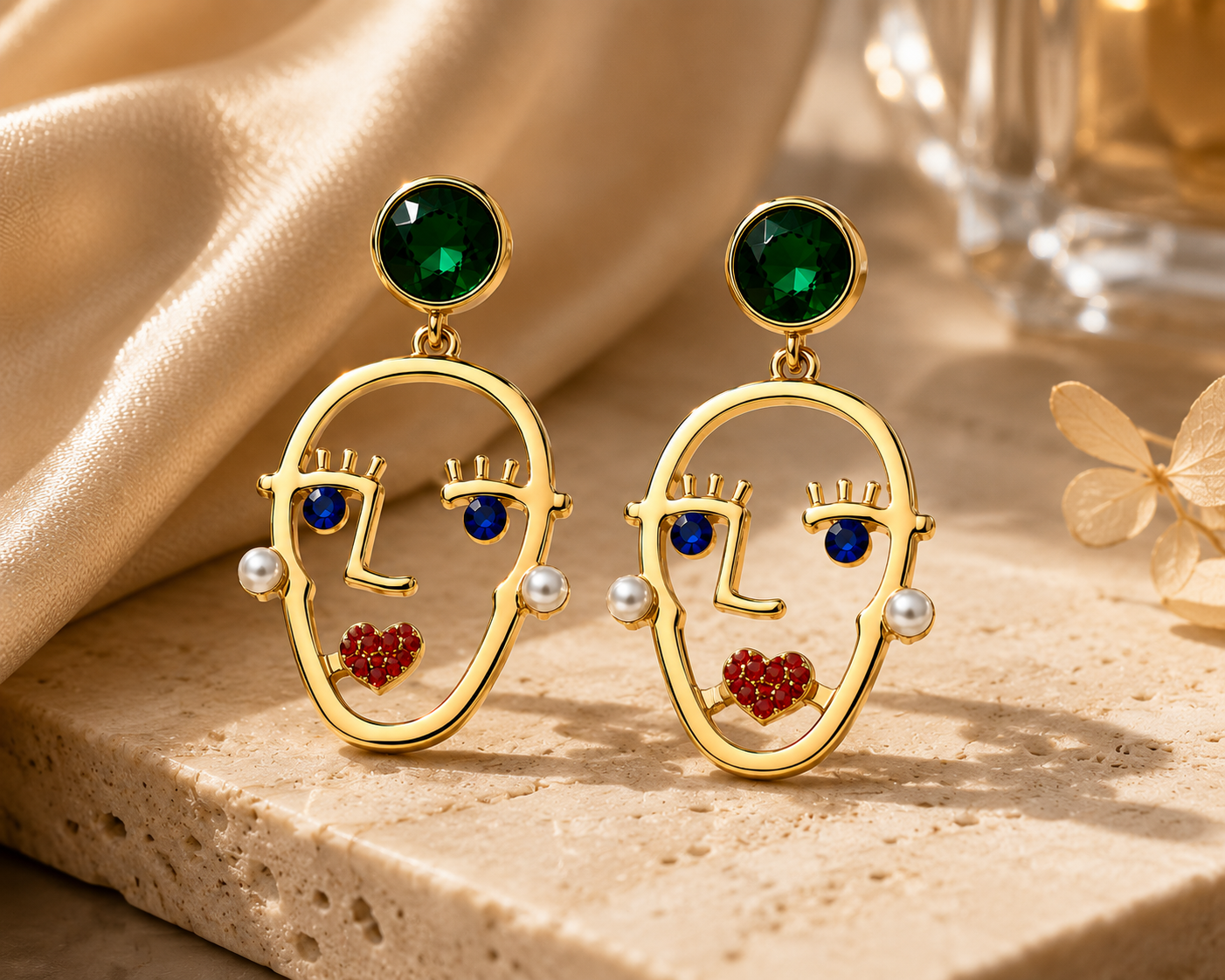 Émeraude Muse Statement Earrings