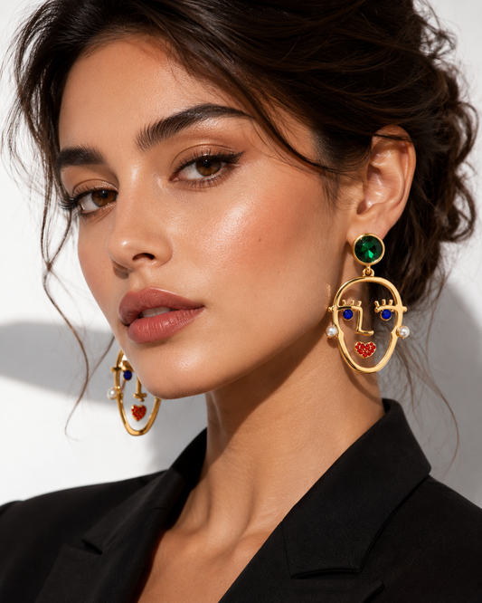 Émeraude Muse Statement Earrings