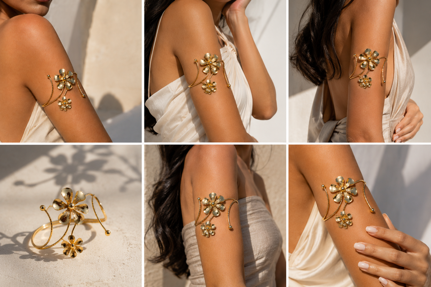 Golden Fleur Arm Cuff