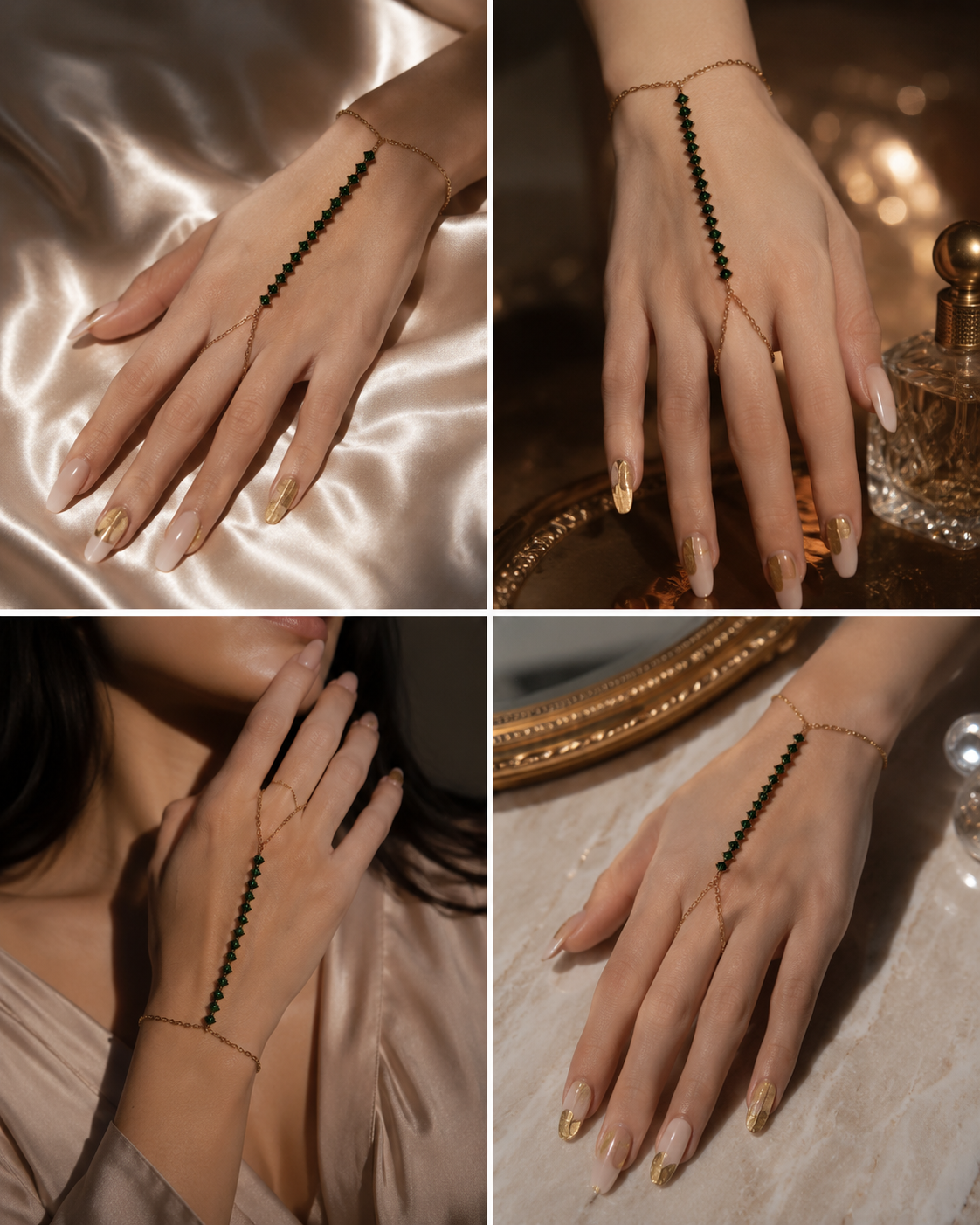 Émeraude Royale Hand  Chain