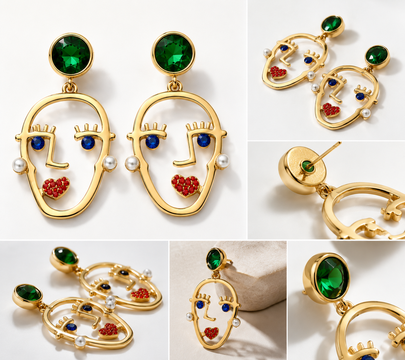 Émeraude Muse Statement Earrings