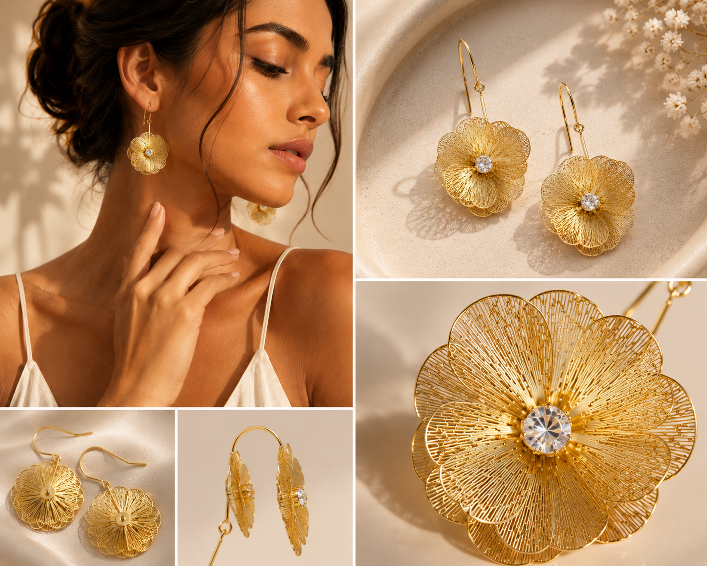 Golden Bloom Earrings ⭐⭐⭐⭐☆4.3