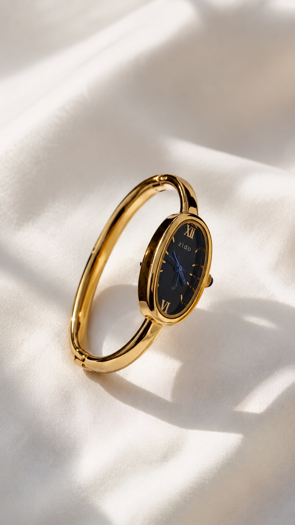 LUNA D’OR Oval Watch-BLACK